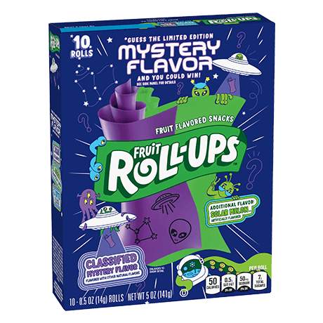 Mystery Flavour Space Theme Fruit Roll Ups Betty Crocker (10 x 10ct)