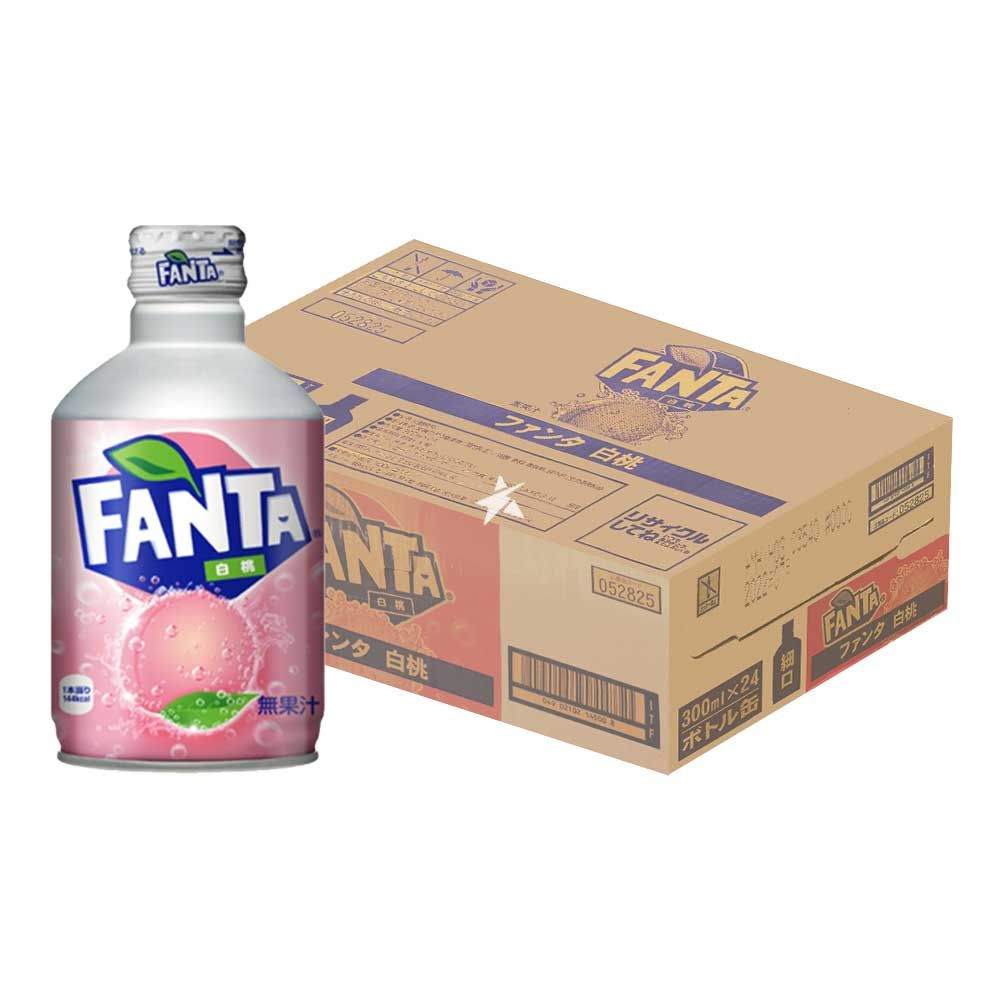Fanta White Peach Aluminium Bottle (24 x 300ml) (Japan)