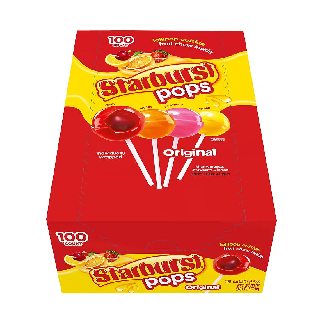 Starburst Pops Filled Lollipops Box of 100CT
