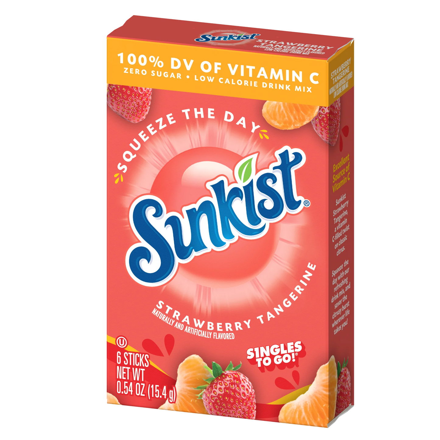 Sunkist Singles To Go Drink Mix Sachets Strawberry Tangerine (12 x 6ct)