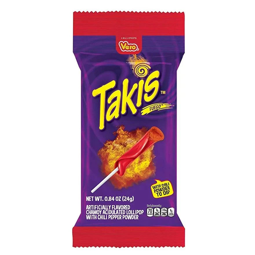 Takis Fuego Lollipops With Dipping Powder (20 x 24g) (Mexico)