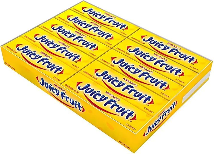 Wrigleys Juicy Fruit Original Chewing Gum (20 x 5 Sticks) (Thailand)