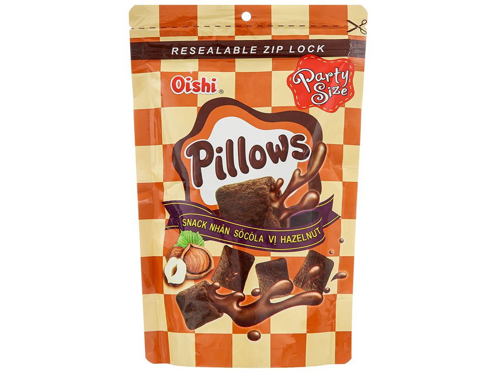 Oishi Pillow Snacks Hazlenut (20 x 80g)