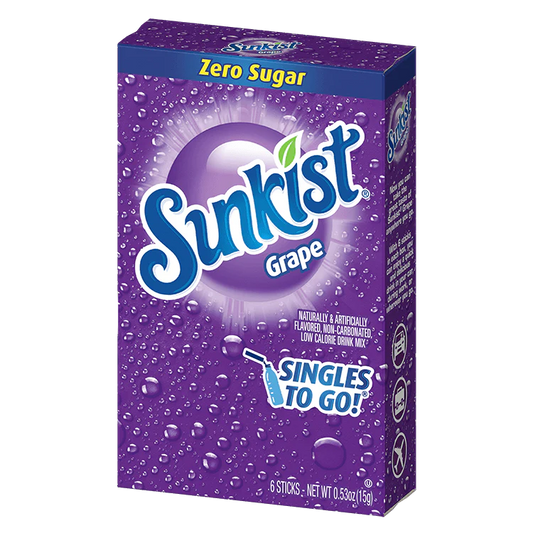 Sunkist Singles To Go Drink Mix Sachets Grape (12 x 6ct)