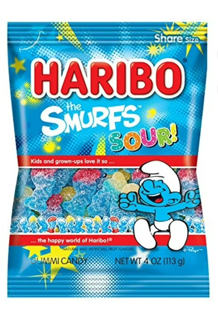 Haribo Smurfs Sour (12 x 4oz)