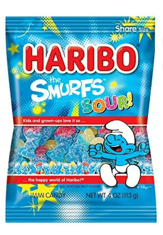 Haribo Smurfs Sour (12 x 4oz)