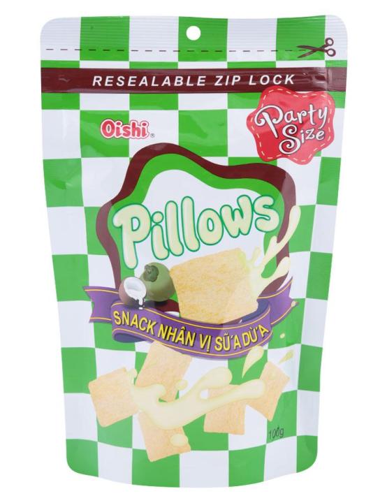 Oishi Pillow Snacks Coconut Milk (20 x 80g)