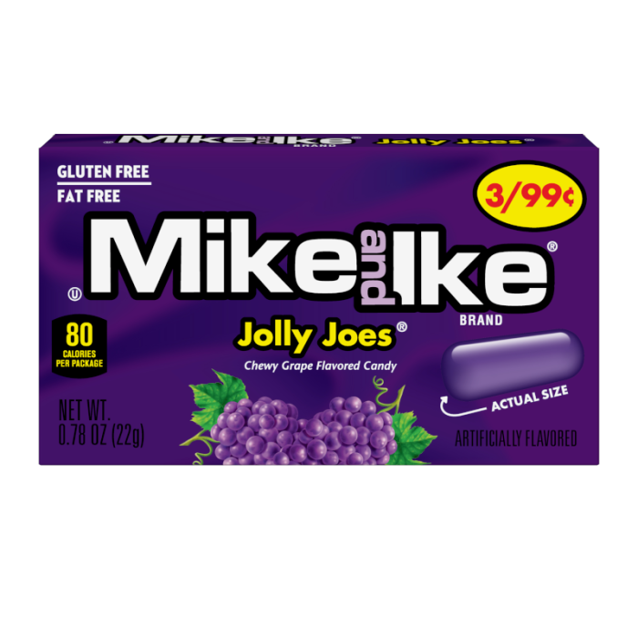 Mike & Ike Jolly Joes Grape Changemaker (24 x 22g)