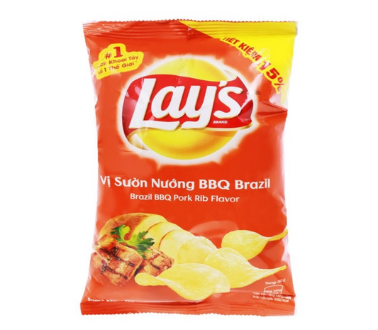 Lays Potato Chips Brazil BBQ Pork Ribs (160 x 32g)
