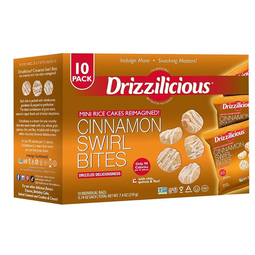 Drizzilicious Cinnamon Swirl Bites (8 x 10 x 0.74oz) 80ct