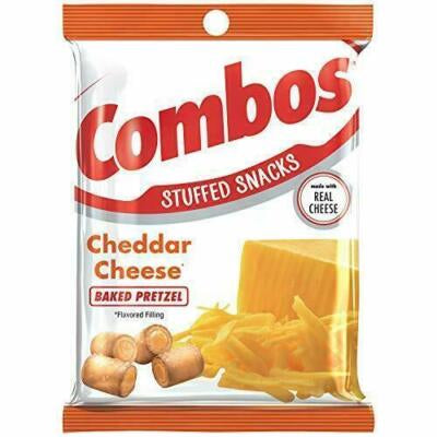 Combos Stuffed Snacks Cheddar Cheese Baked Pretzel (12CT x 6.3oz)