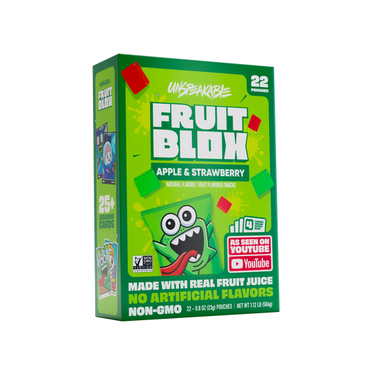 Fruitblox Blox Snacks Unspeakable Apple & Strawberry (22 Pouches)